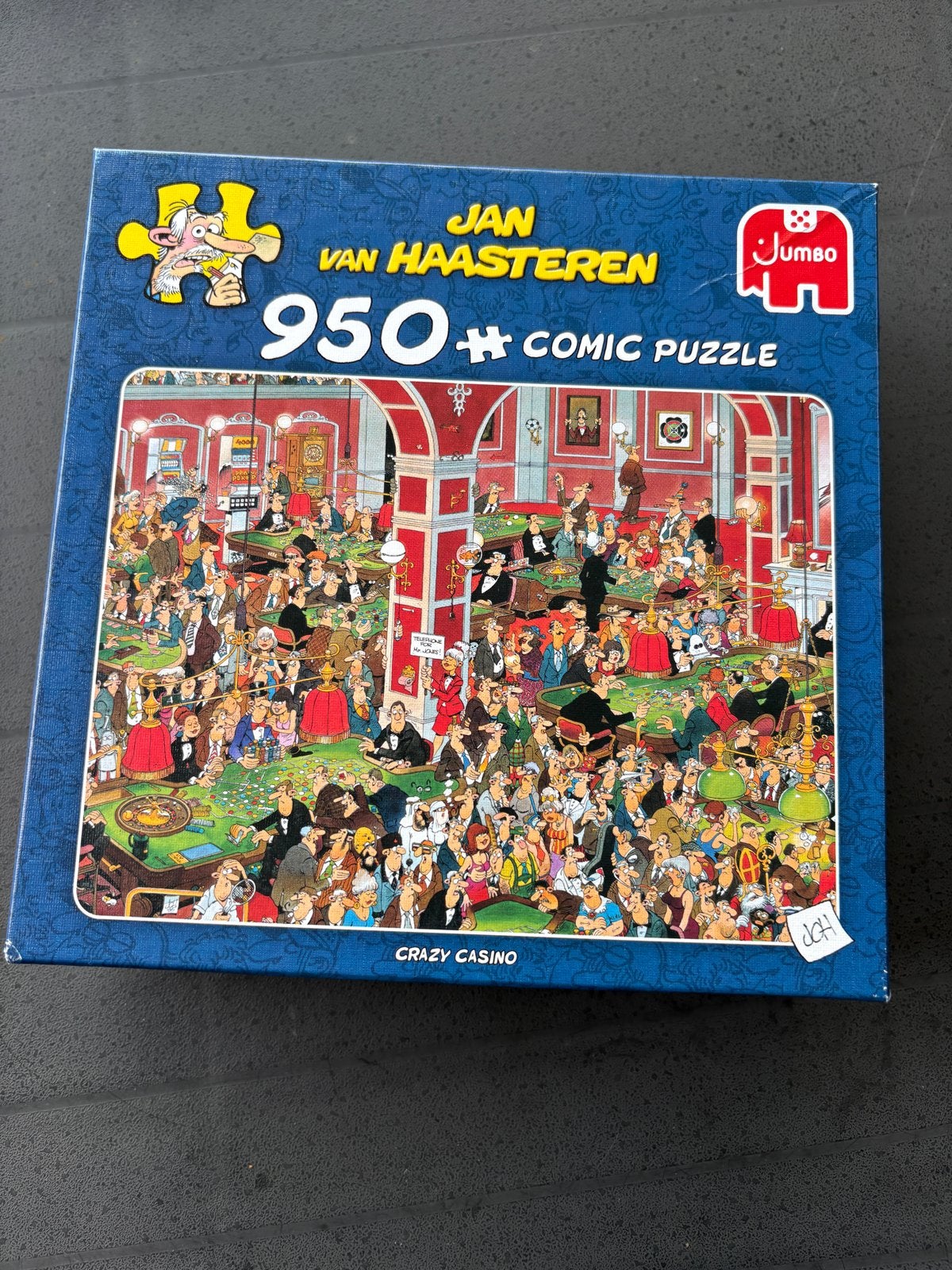 Jan van Haasteren puzzel, Crazy Casino 950 stukjes, Hobby en Vrije tijd, Ophalen, 500 t/m 1500 stukjes, Zo goed als nieuw, Legpuzzel