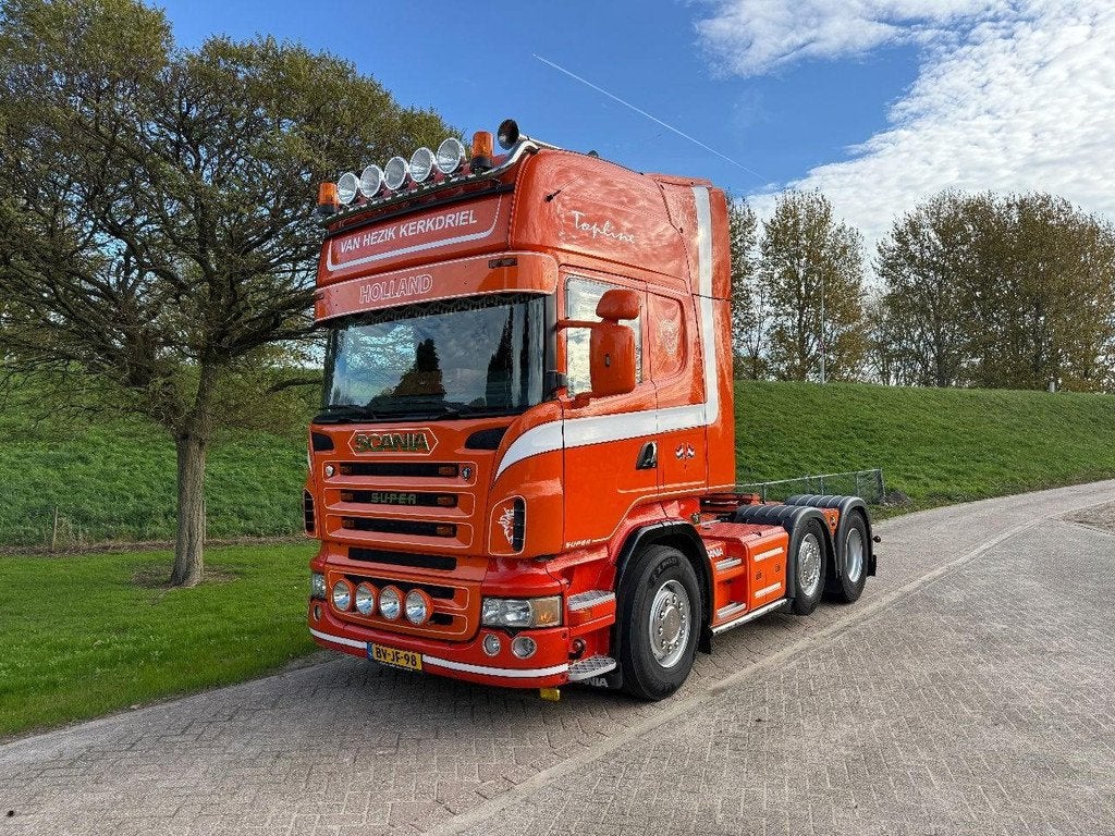 Scania R 560 A 6X2/4 V8 Manual-Retarder-6x2 TOP NL TRUCK VH1, Auto's, Origineel Nederlands, Bedrijf, 2 stoelen, Euro 4