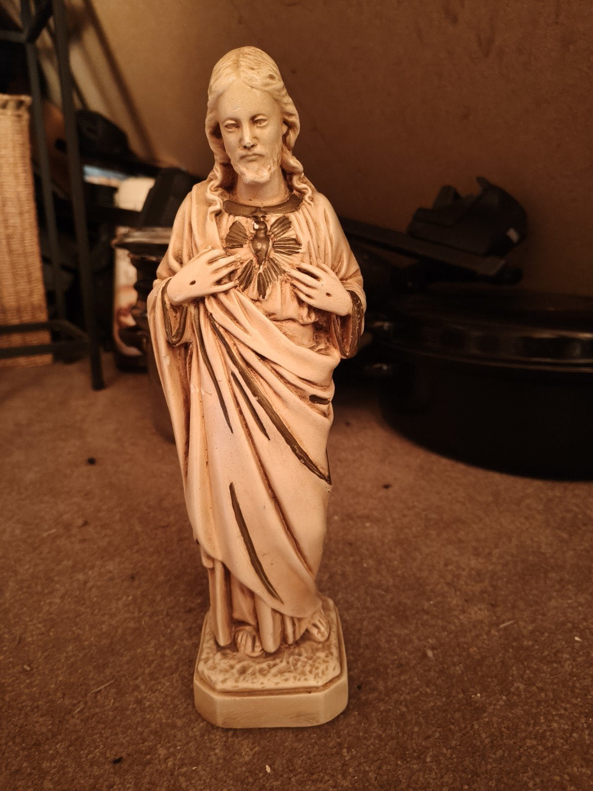 Prachtig Vintage Heilig Hart van Jezus Beeld – Made in Italy, Ophalen of Verzenden
