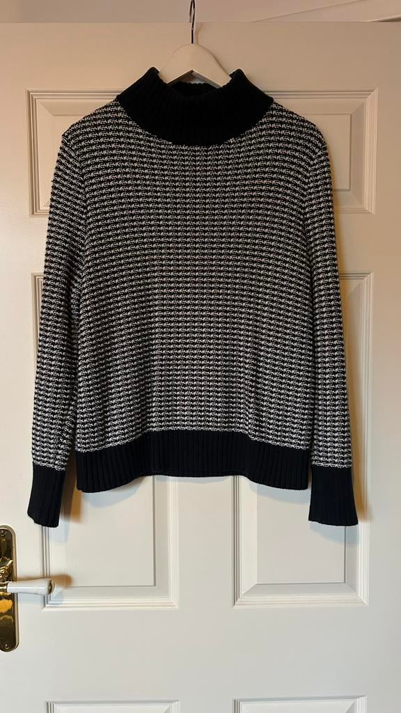 Tommy Hilfiger blauw/witte trui maat S, Blauw, Ophalen of Verzenden, Zo goed als nieuw, Maat 36 (S)