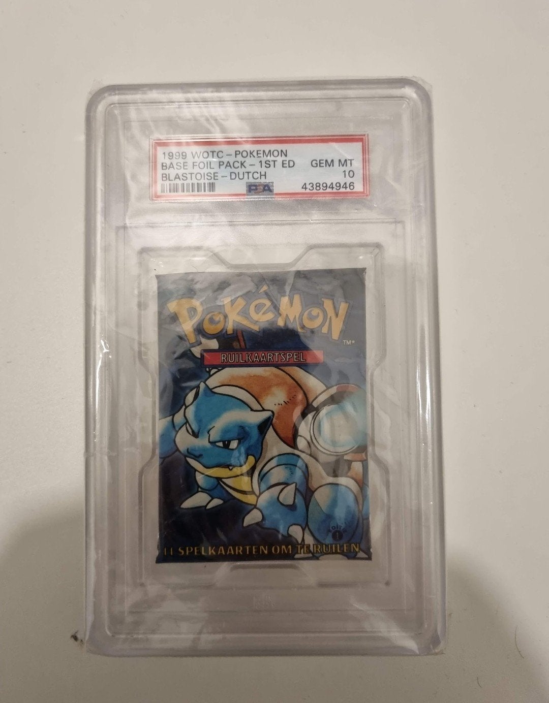 1999 WOTC Pokémon Blastoise Base Foil Pack 1st Ed PSA 10, Ophalen of Verzenden, Nieuw, Booster