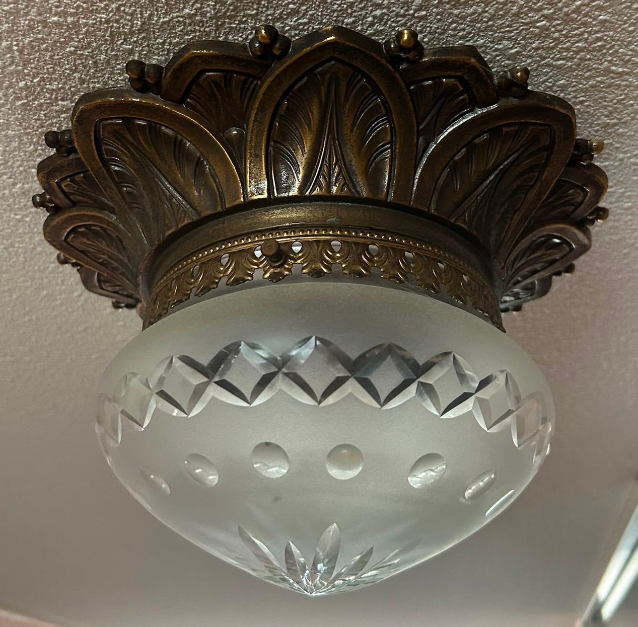 Zeer oude lampen met mooie geslepen glazen, Ophalen, Zo goed als nieuw