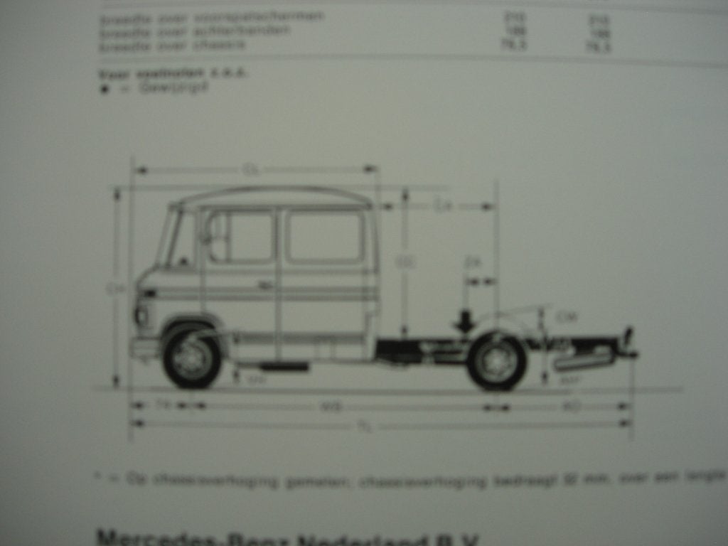 Mercedes 407 410 Technische Specificatie Brochure 1983 407D, Boeken, Zo goed als nieuw, Mercedes-Benz, Mercedes, Ophalen of Verzenden