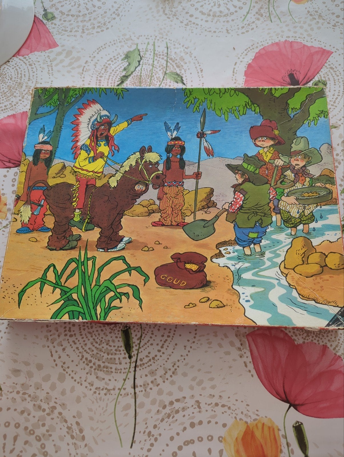 Puzzel. Vrolijke avonturen / de goudzoekers, Gebruikt, Van hout, 6 jaar of ouder, Meer dan 50 stukjes