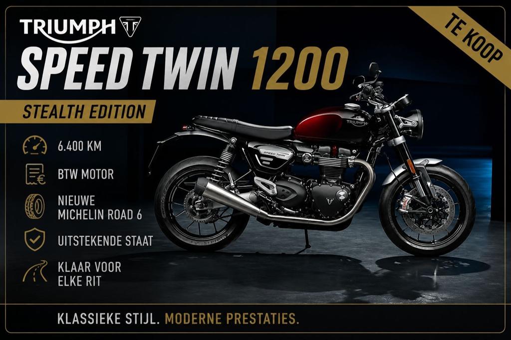 Triumph Speed Twin 1200 2024 -   € 10330,- ex, Motoren, Motoren | Triumph, Particulier, Naked bike