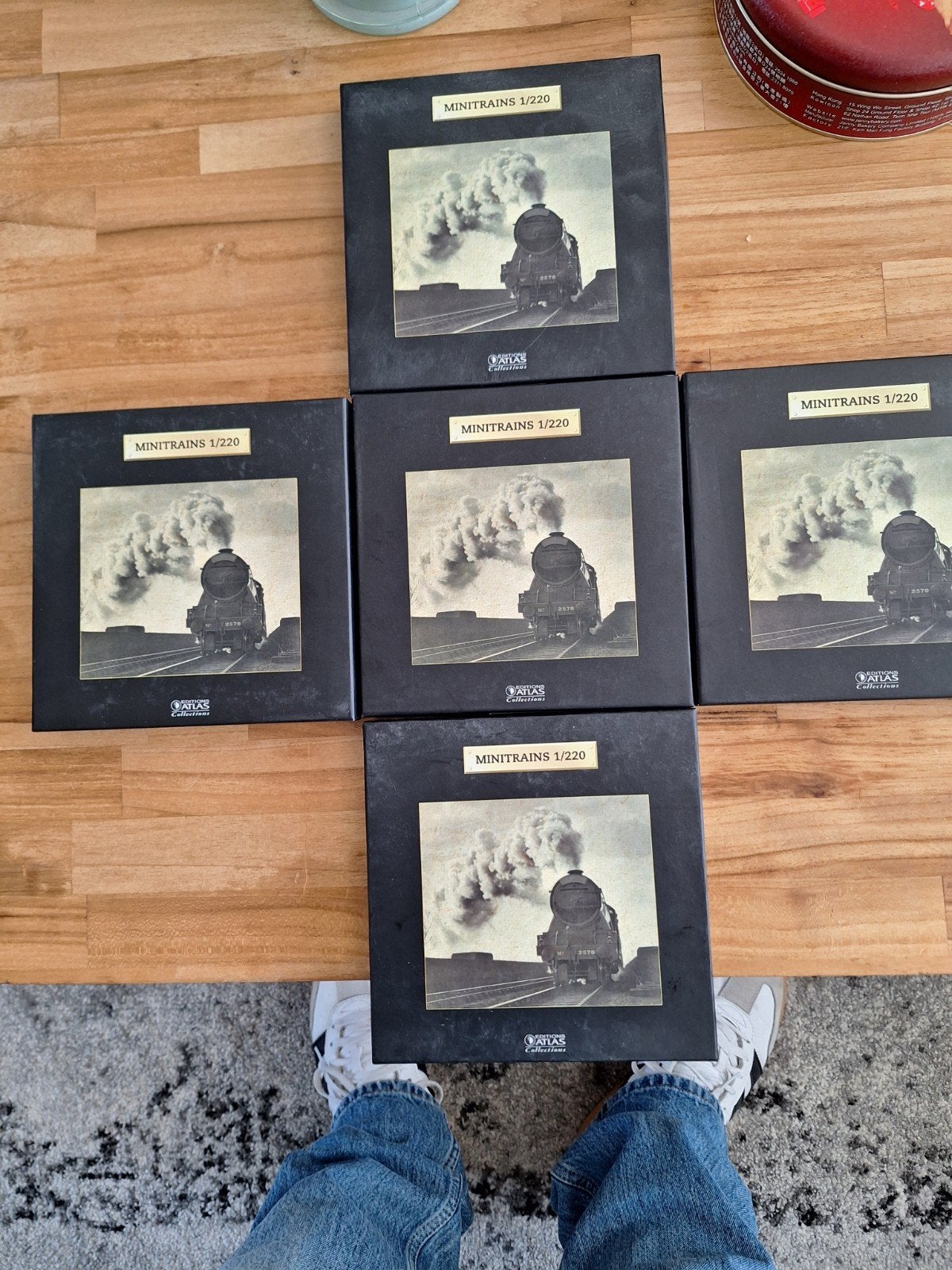 Minitrains 1/220 Treinset Collectie - Atlas Editions, Hobby en Vrije tijd, Ophalen of Verzenden, Zo goed als nieuw, Gelijkstroom