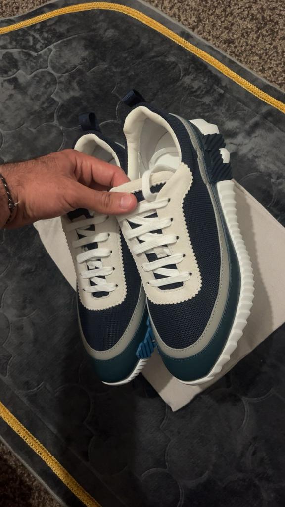 Hermès Paris Bouncing Sneaker Blue Grey White, Kleding | Heren, Schoenen, Blauw, Nieuw, Ophalen of Verzenden, Sneakers of Gympen