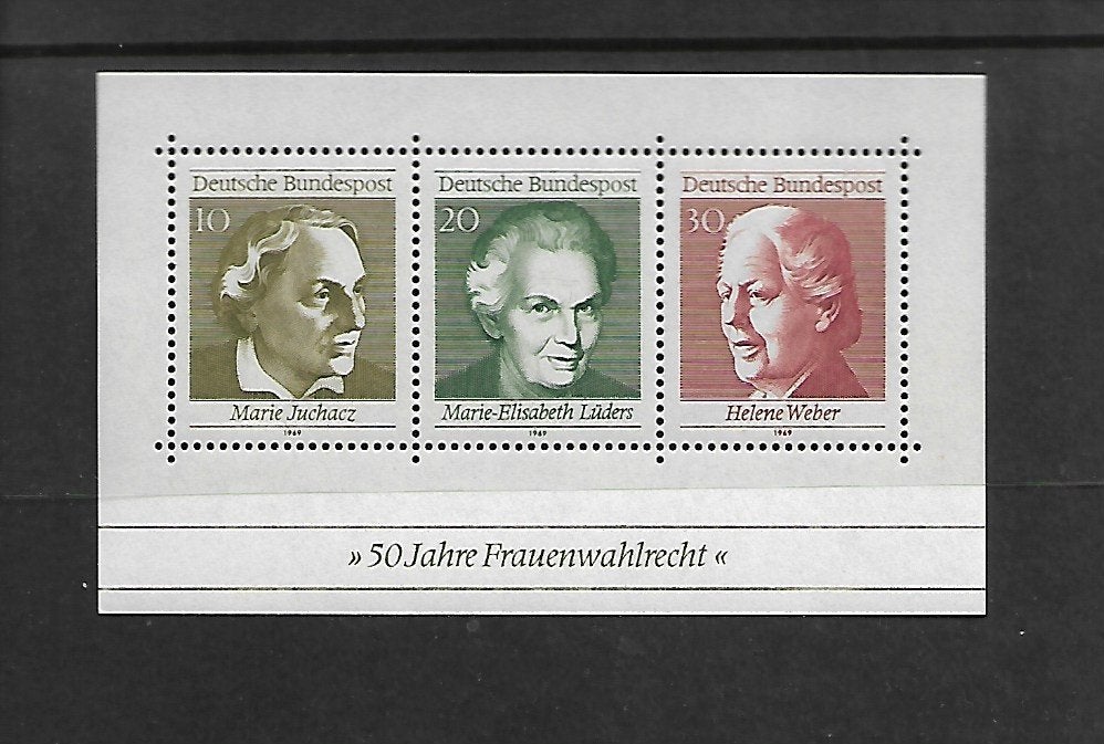 Postzegels  Duitsland   Blok  5  zegel 596/598  PF, Ophalen of Verzenden, BRD, Postfris