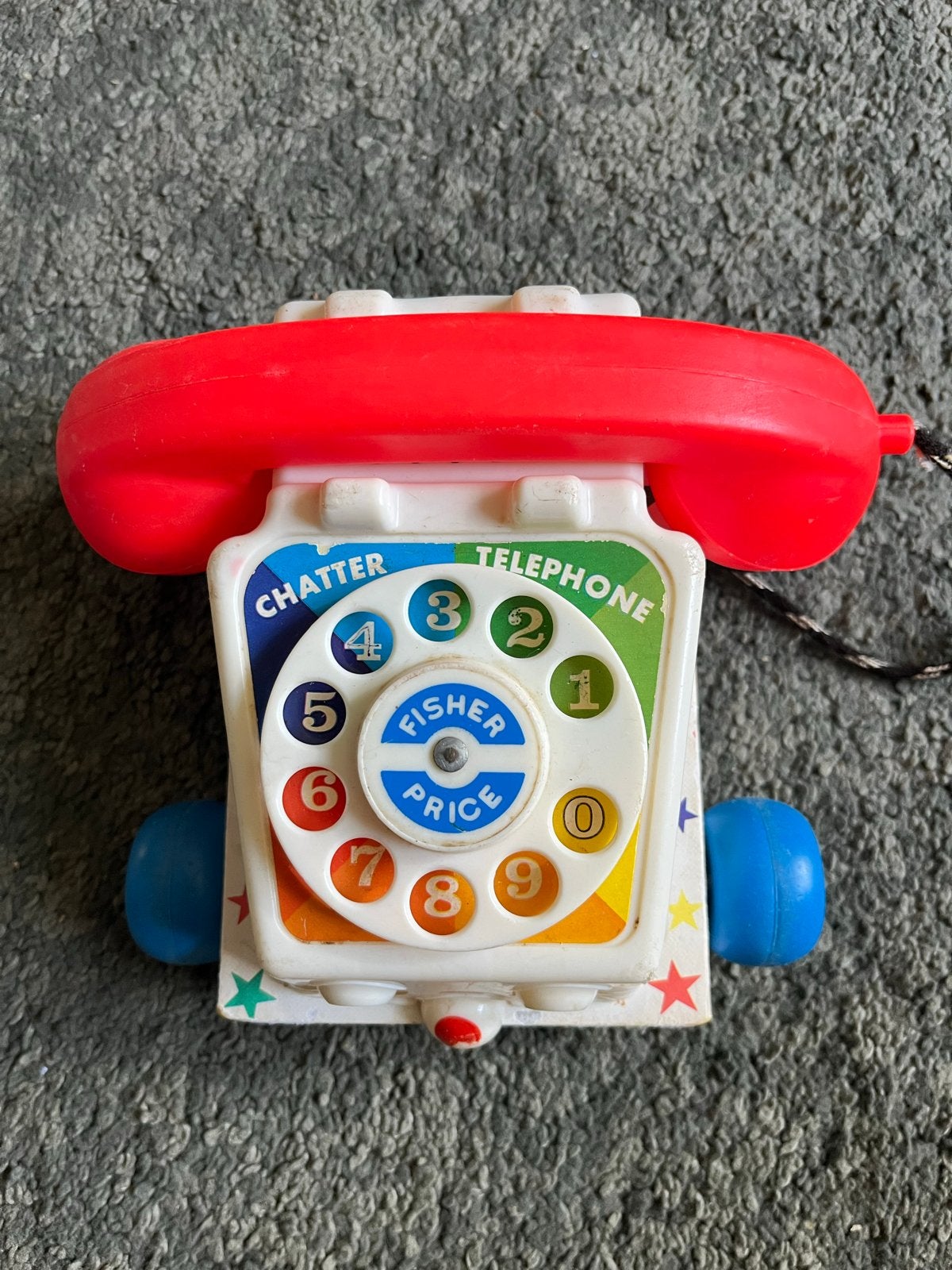 Vintage Fisher-Price Chatter Telephone Speelgoed, Kinderen en Baby's, Ophalen of Verzenden, Gebruikt, Duw- of Trekspeelgoed, Met geluid