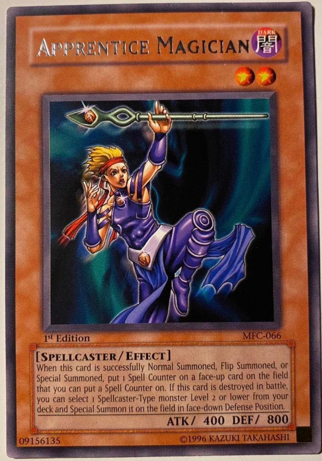 Yu-Gi-Oh! Apprentice Magician MFC 1st Edition !, Ophalen of Verzenden, Zo goed als nieuw, Losse kaart