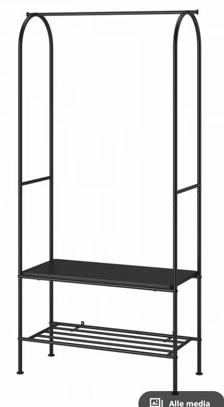 IKEA Grafjallet kledingrek incl schoenenrek, Ophalen, Zo goed als nieuw