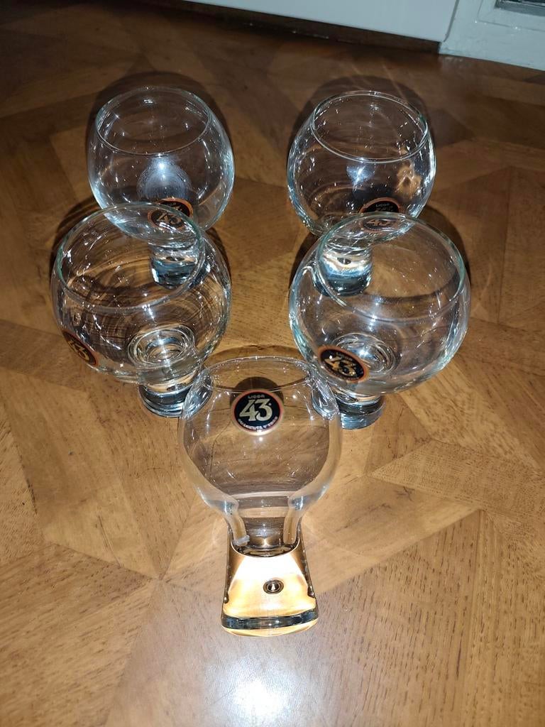 5 Licor 43 glazen, Verzamelen, Glas en Borrelglaasjes, Ophalen of Verzenden, Zo goed als nieuw, Overige typen
