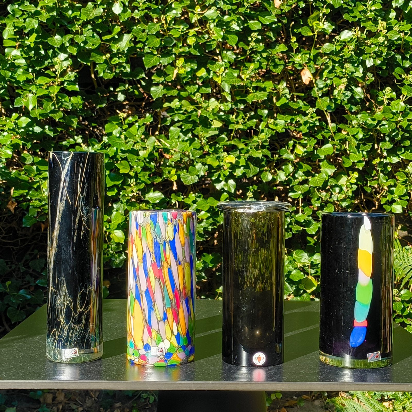 4 Beranek Tsjechië Glazen Design Vazen, Ophalen of Verzenden