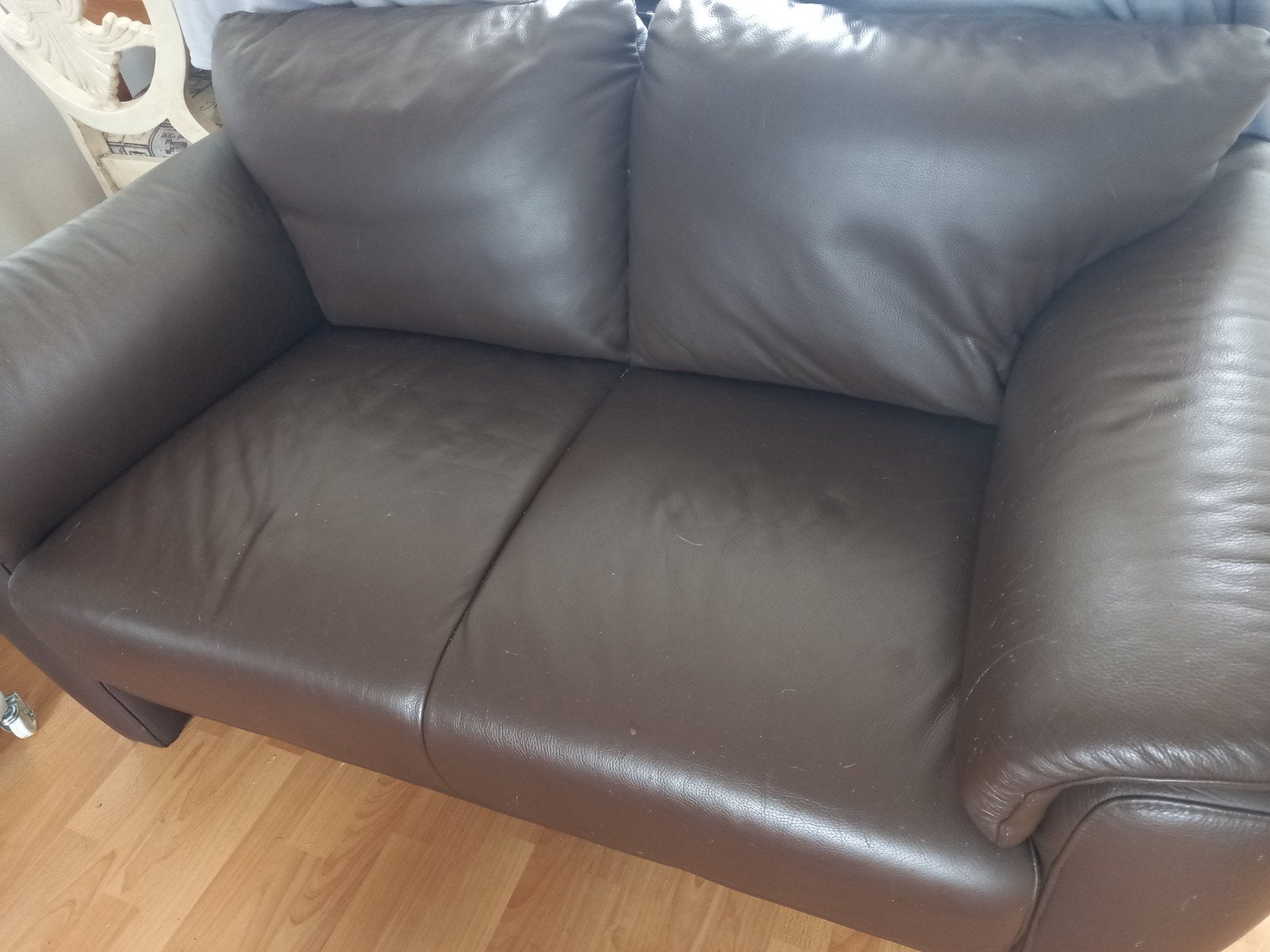 GRATIS Bankstel 2 zit, Ophalen, Gebruikt, Bruin, 120 cm of meer