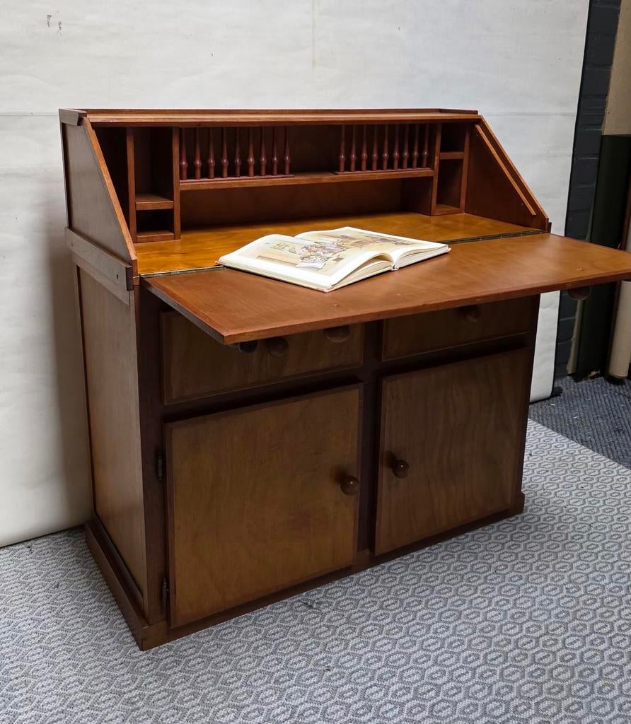 vintage secretaire/retro bureau, Ophalen, Gebruikt