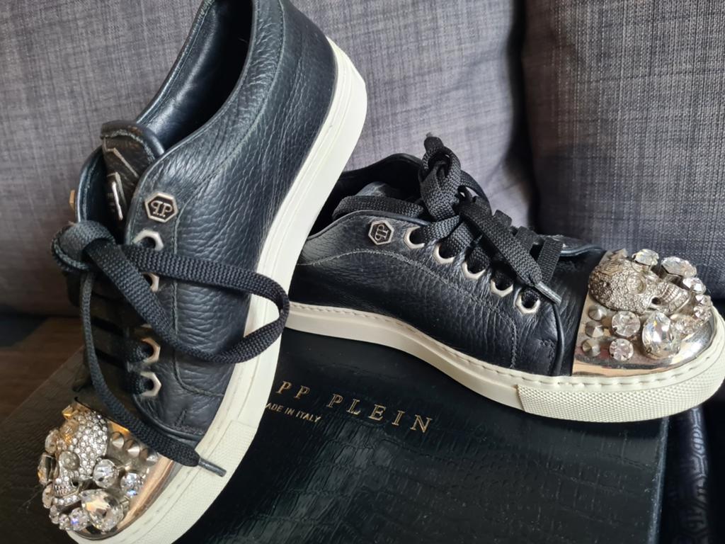 Philipp Plein Sneakers Bridge/skull maat 36, Ophalen, Zo goed als nieuw, Wit, Sneakers of Gympen