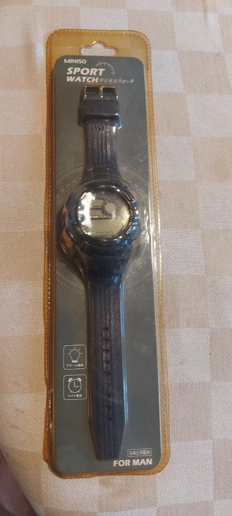 sport horloge gloednieuw zwart van Miniso, Ophalen of Verzenden, Nieuw, Zwart, Android