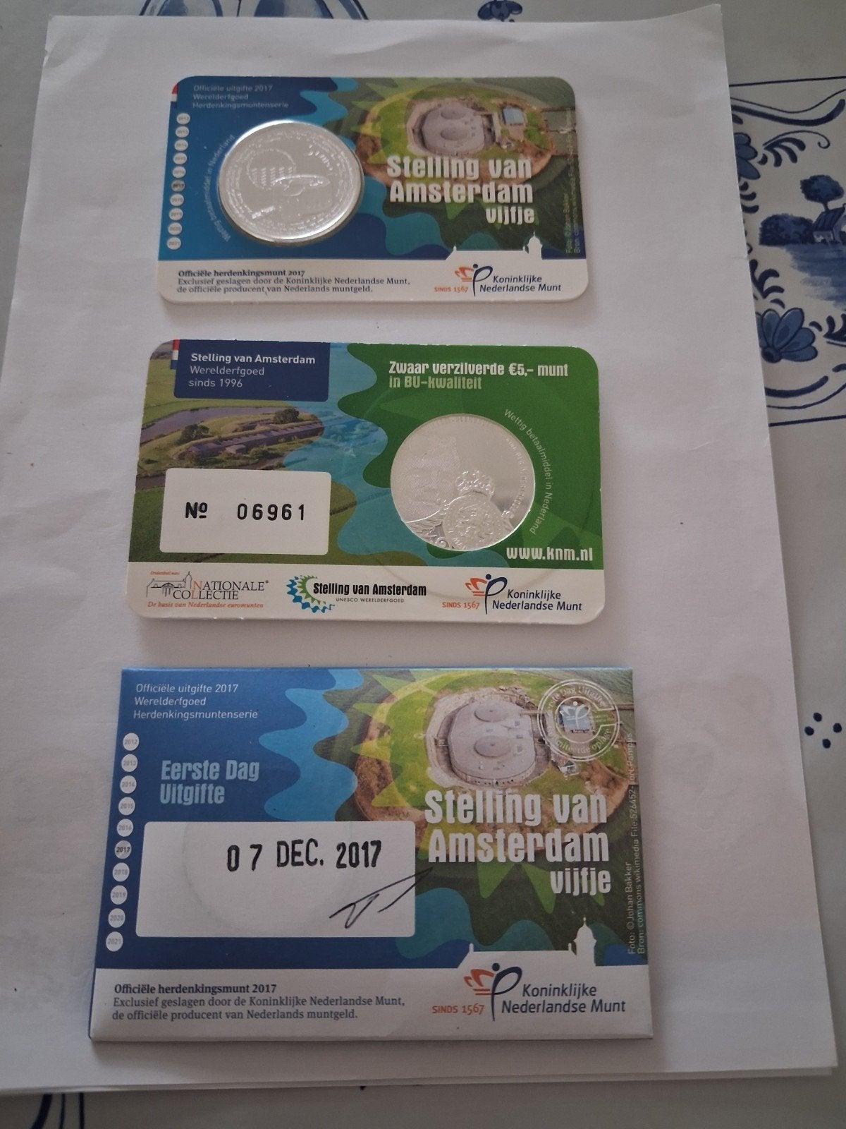 coincards 5 euro Stelling van Amsterdam, Ophalen of Verzenden, Koningin Beatrix, Euro's