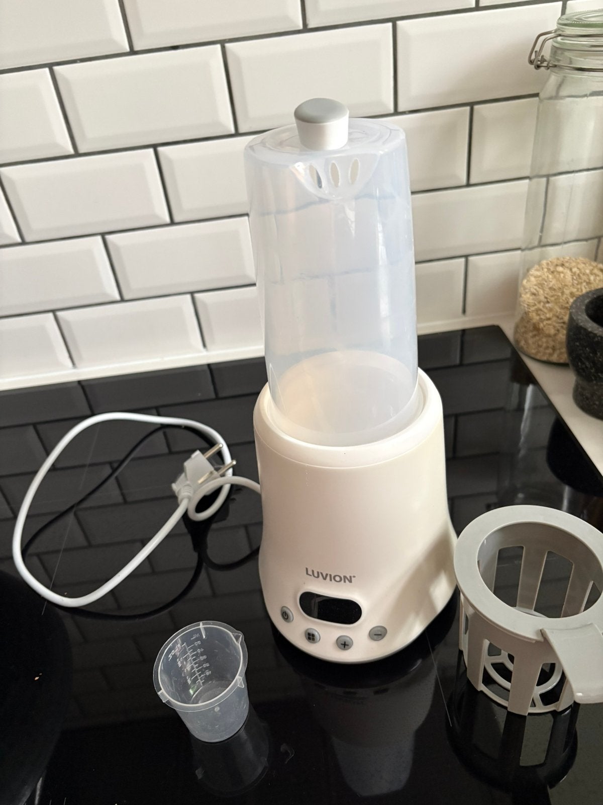 Luvion Eco Fast Deluxe flessenwarmer, Kinderen en Baby's, Ophalen of Verzenden, Zo goed als nieuw, Flessen- of potjesverwarmer