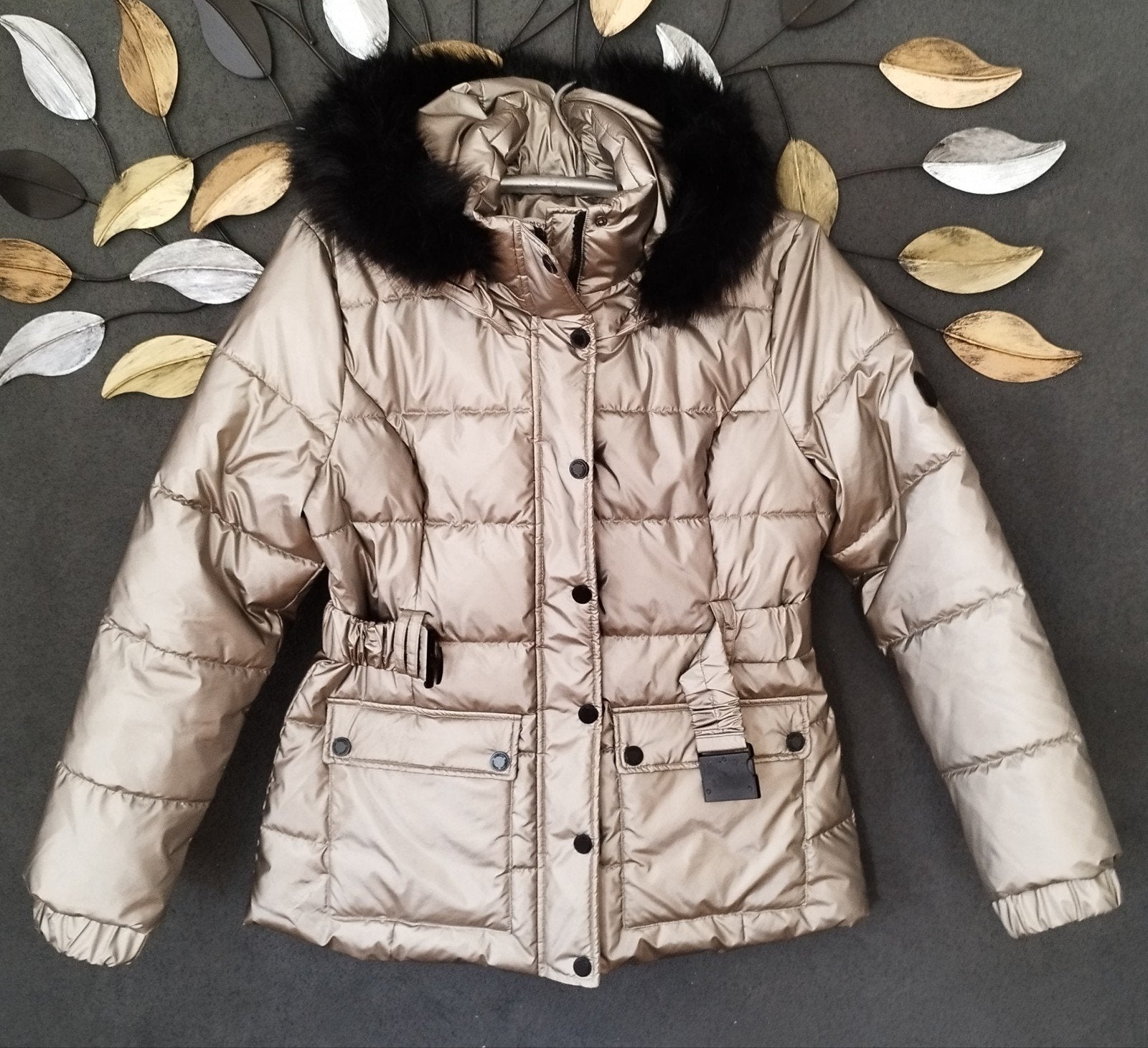 Jas, Ophalen, Zo goed als nieuw, Maat 38/40 (M), Beige