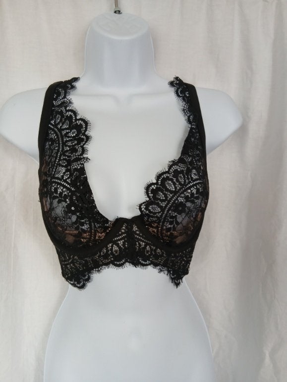 Mooie BH met kant mt 75D merk Hunkemöller, ., Zwart, Ophalen of Verzenden, BH