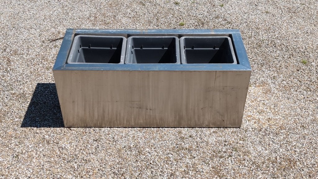 RVS Plantenbak 40x99x40 Showmodel, Ophalen, Gebruikt, Metaal, 60 tot 100 cm