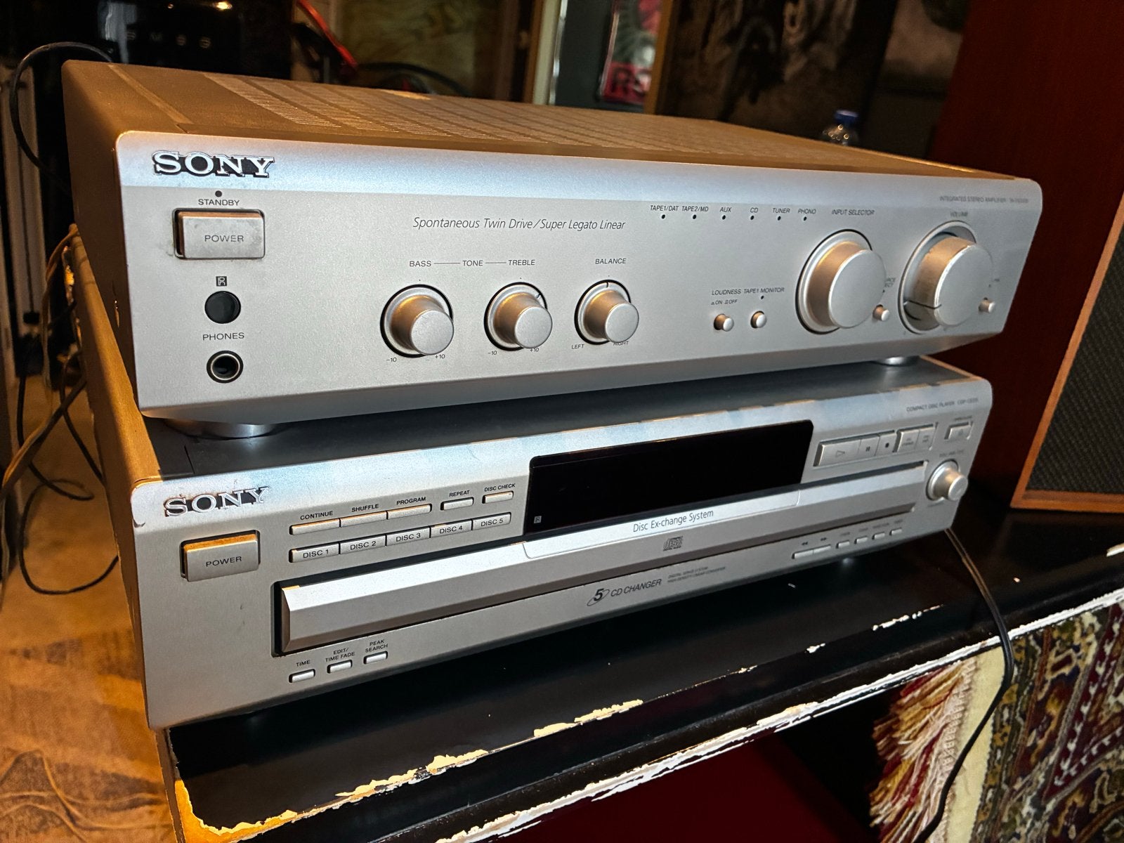 Sony Stereo Set: Versterker TA-FE510R & CD-speler CDP-CE335, Ophalen, Gebruikt, Losse componenten, Sony