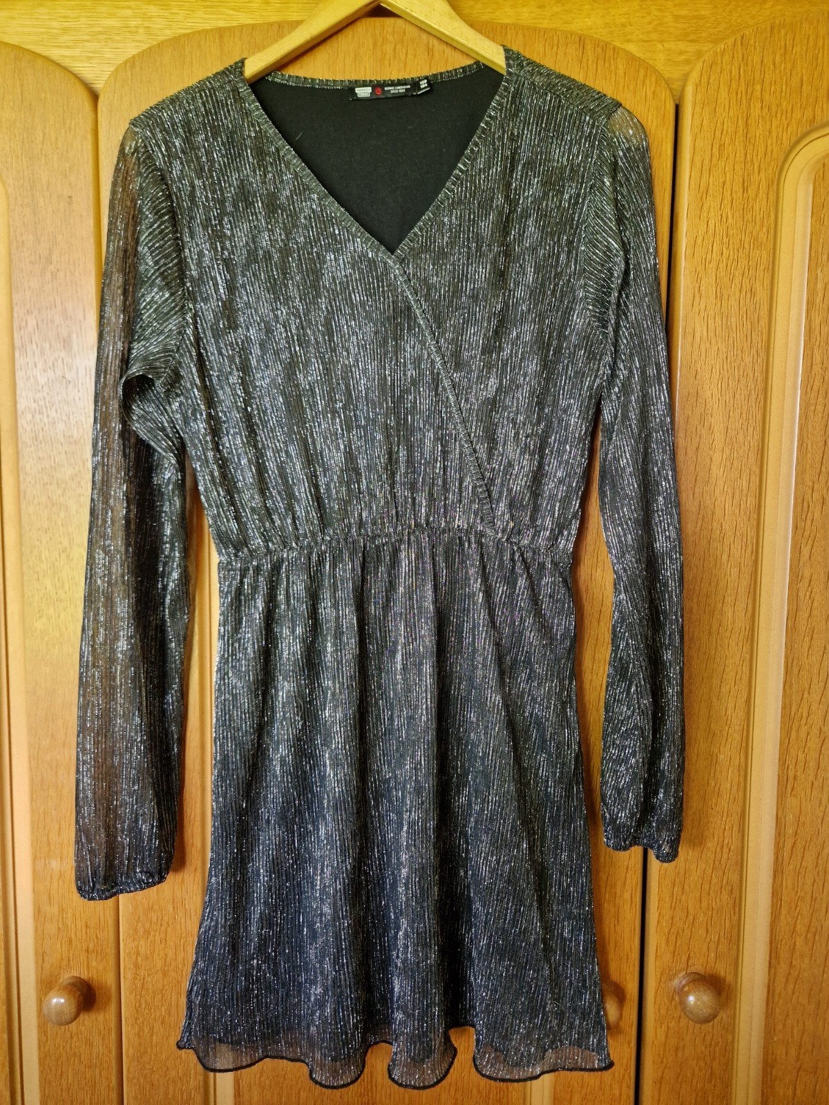 Zwarte glitter jurk van America Today, Maat 158/164, Kinderen en Baby's, America Today, Meisje, Ophalen of Verzenden, Zo goed als nieuw