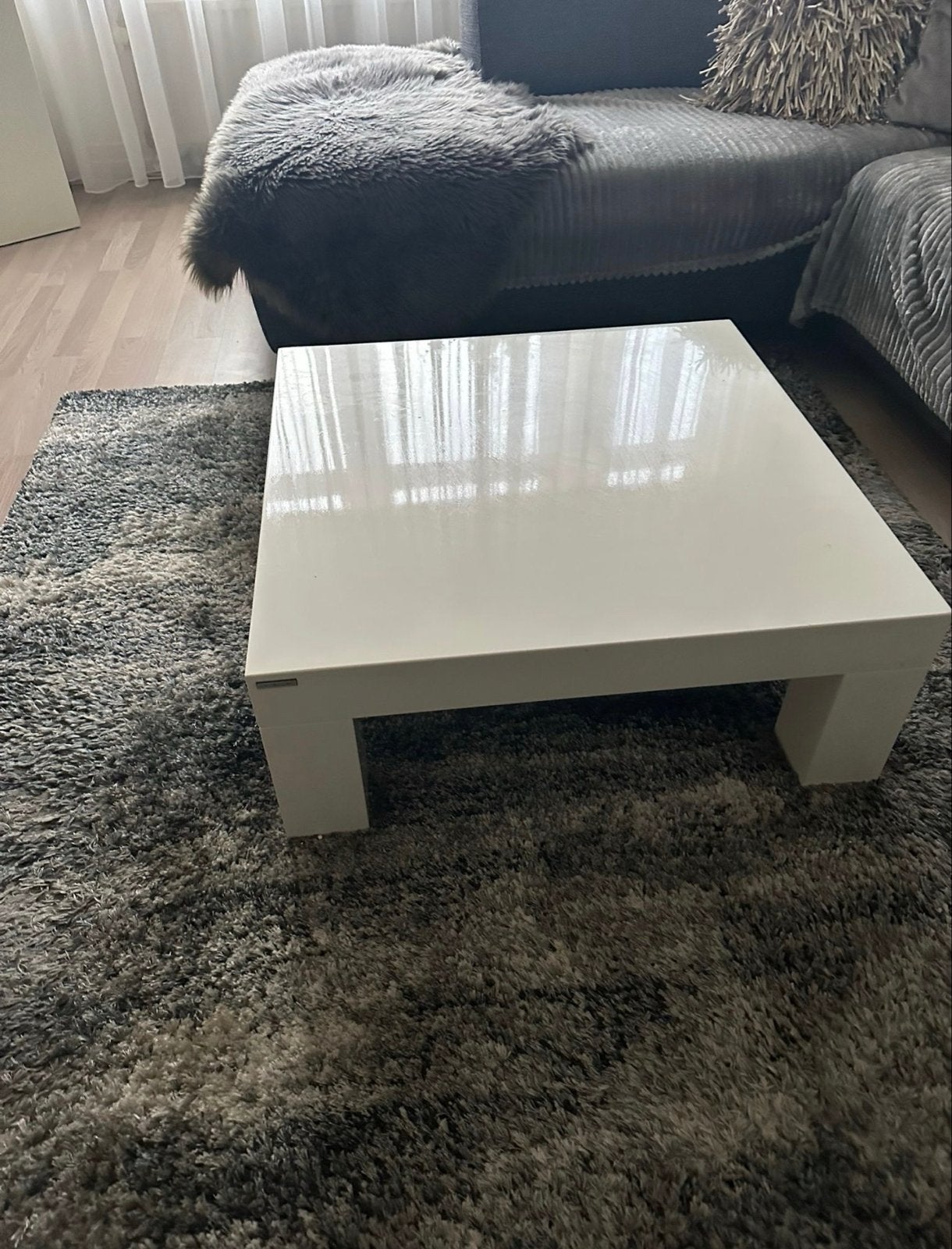 Witte salontafel, modern en strak design, Overige materialen, Gebruikt, Vierkant, 50 tot 100 cm
