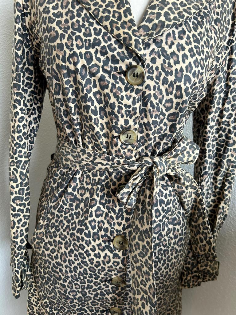King Louie maat M panter trenchcoat jas 2902, Maat 38/40 (M), Bruin, Ophalen of Verzenden, Zo goed als nieuw