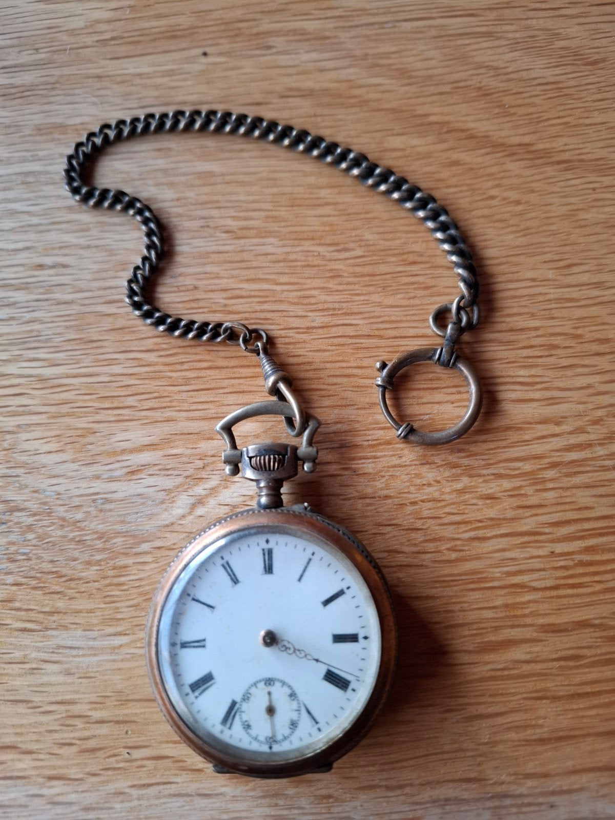 Antiek Zakhorloge met Ketting - Uniek Design, Overige materialen, Zakhorloge, Met ketting, Voor 1900