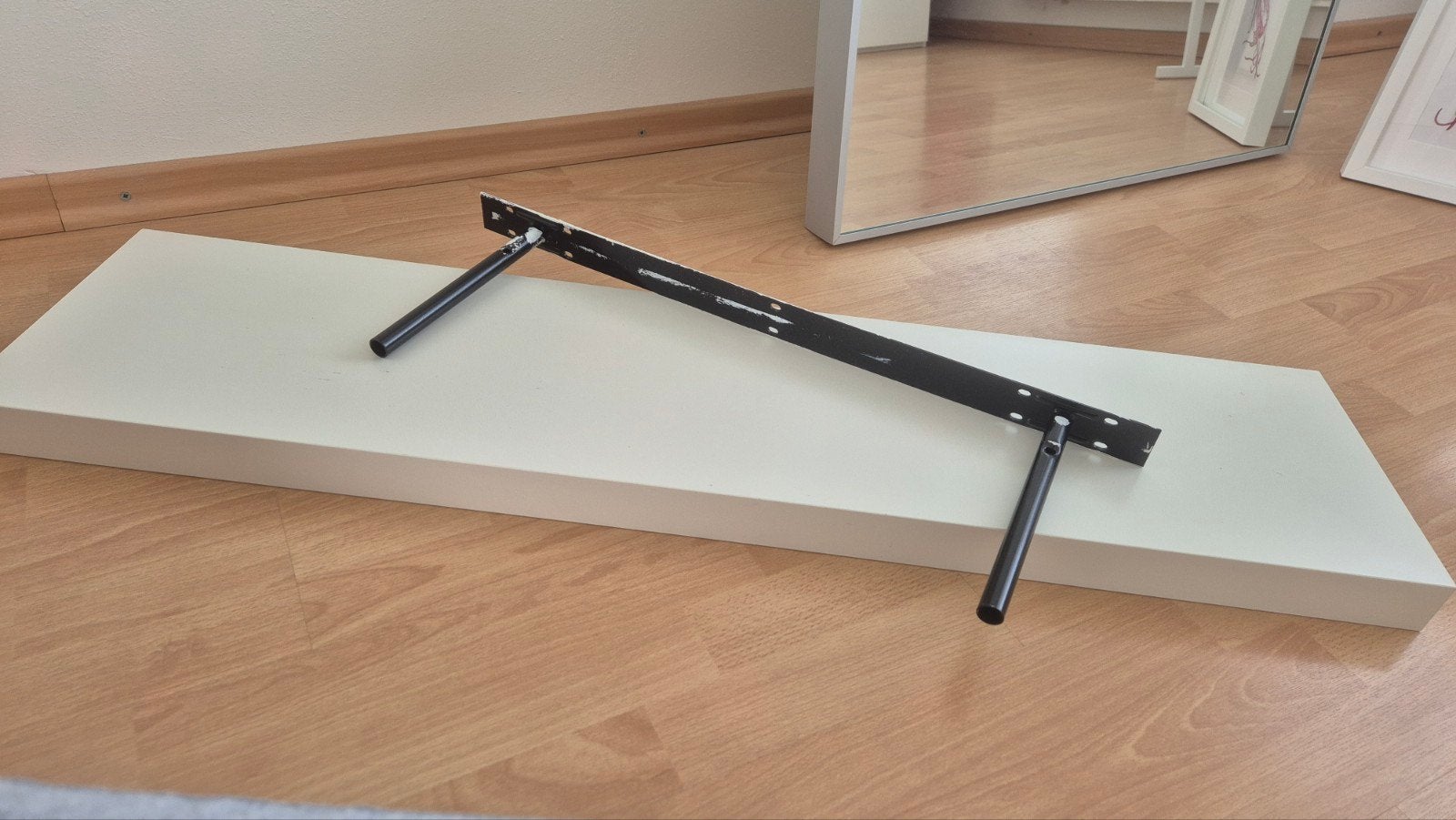 ZGAN! IKEA LACK WANDPLANK 110 X 26 CM WIT, Ophalen, Zo goed als nieuw