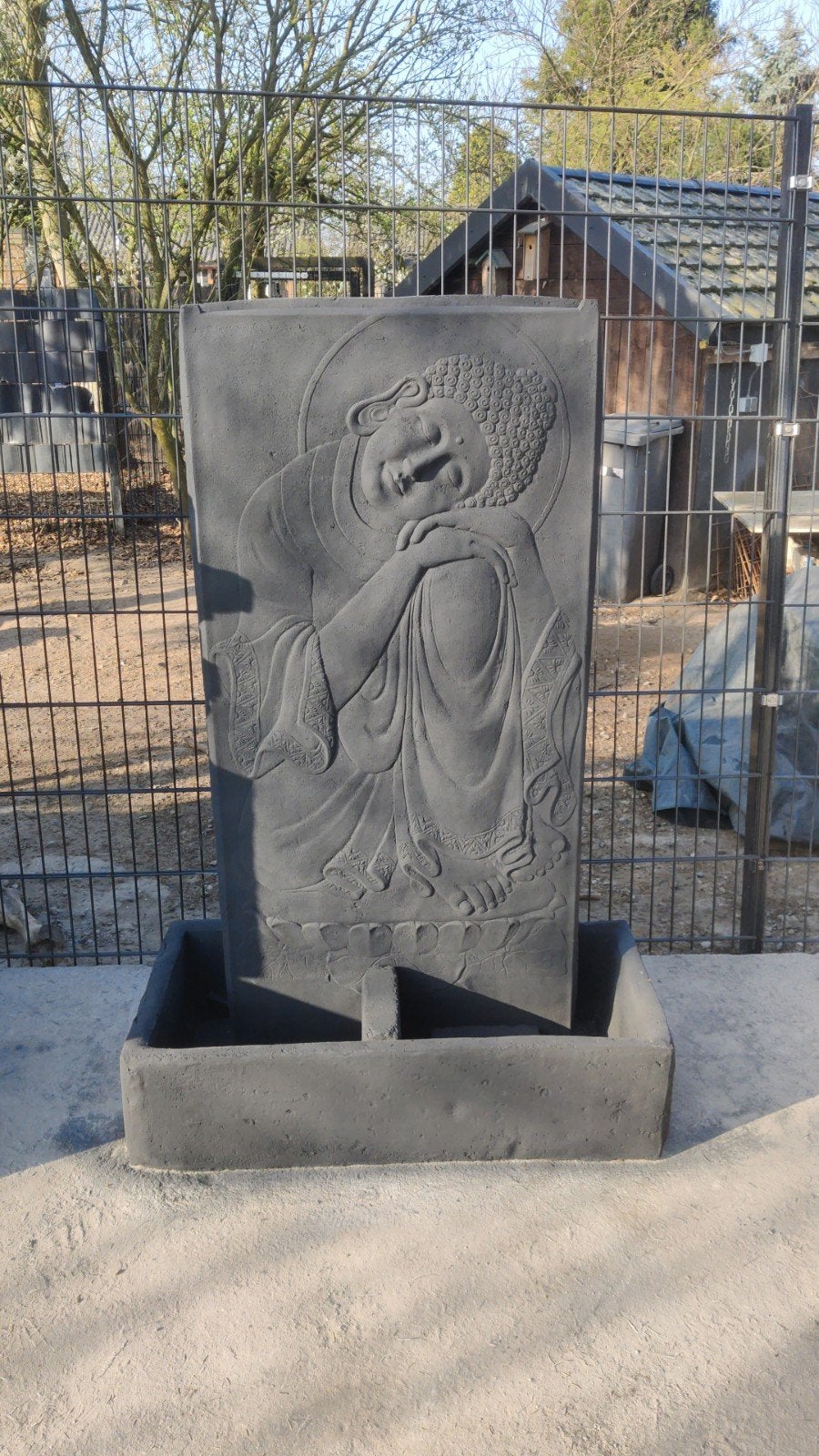 Mooie grote oosterse Buddha fontein water ornament beton, Tuin en Terras, Waterpartijen en Fonteinen, Ophalen of Verzenden, Beton