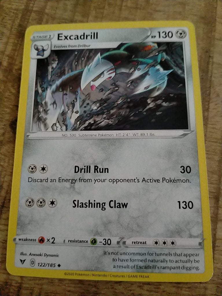 Pokemon Vivid Voltage , Excadrill 122/185, Verzenden, Zo goed als nieuw, Losse kaart