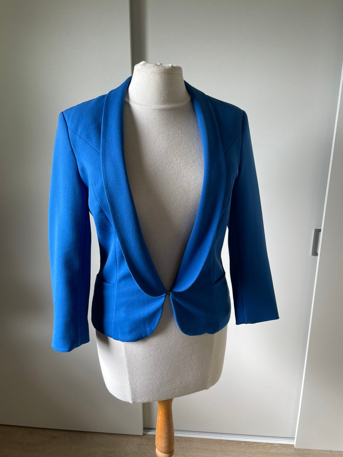 Vintage kobalt Blauw blazer maat 38 zie omschrijving, Ophalen of Verzenden, Zo goed als nieuw, Maat 38/40 (M), Zwart