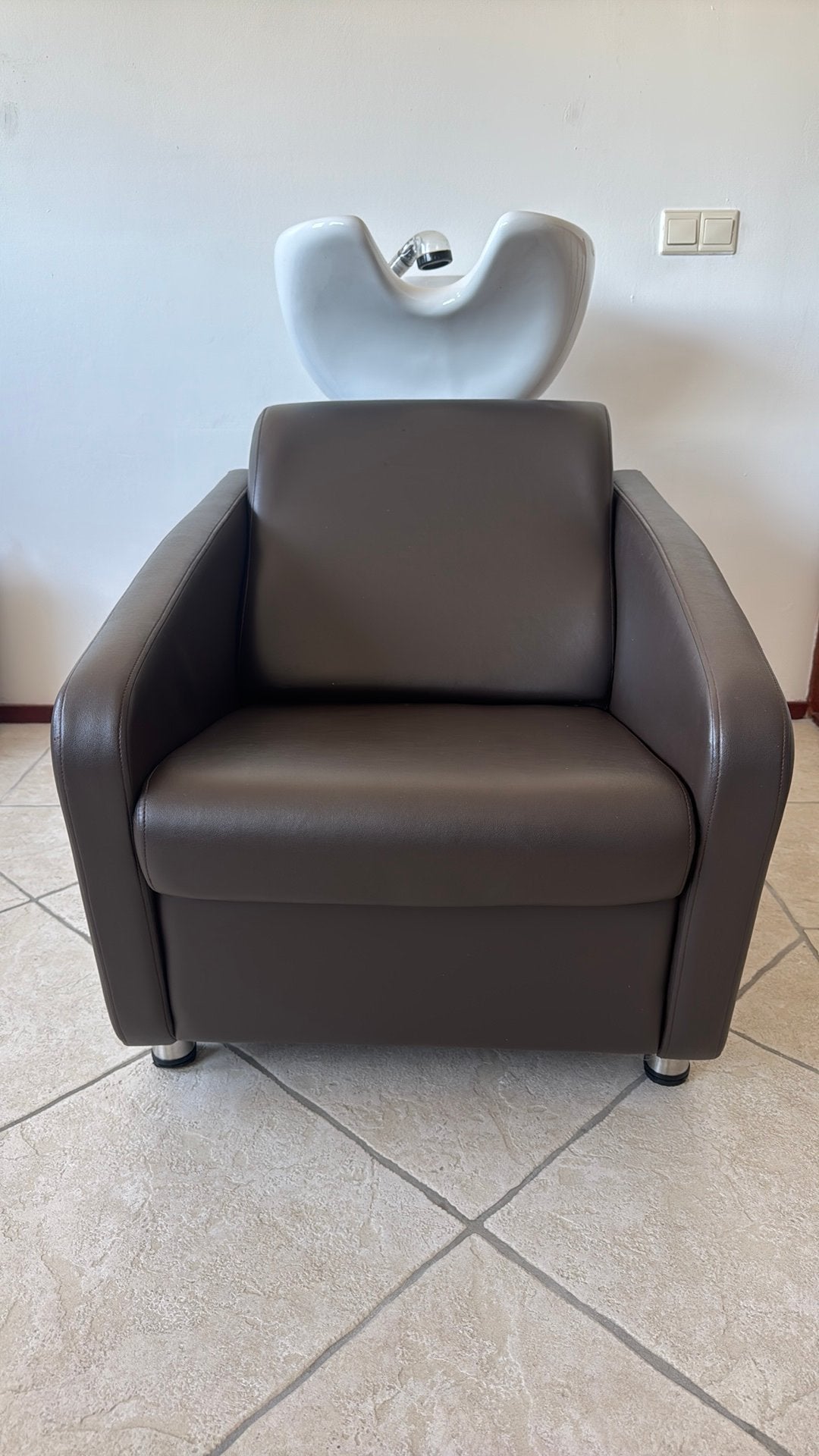 Wasunit Bruin, Huis en Inrichting, Stoelen, Ophalen, Gebruikt, Bruin, Eén