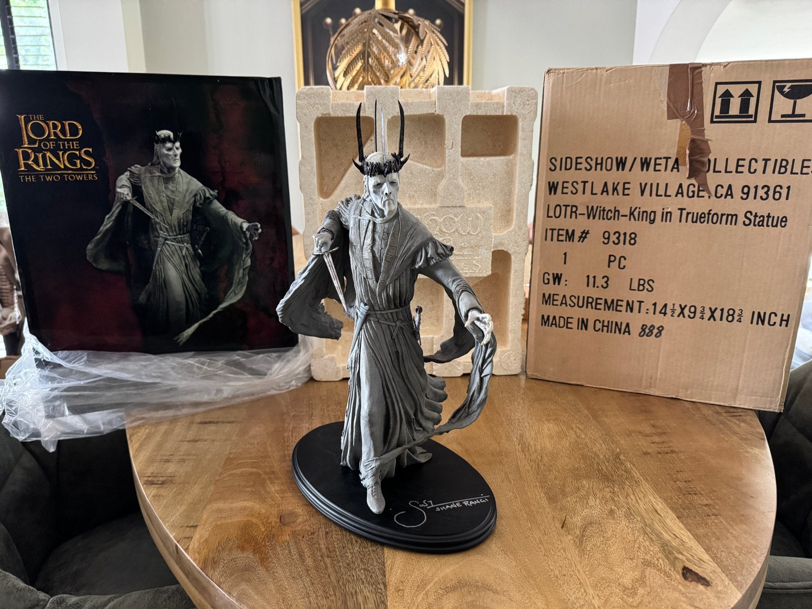 Sideshow Weta Witch-King Trueform Standbeeld LOTR, Ophalen of Verzenden, Zo goed als nieuw