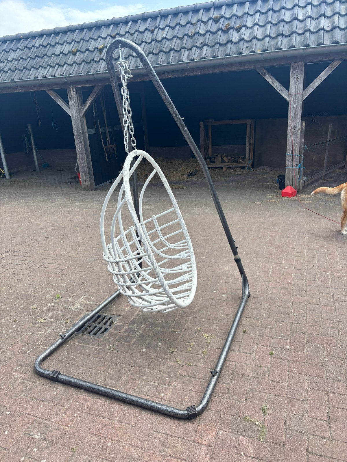 Hangmat en hangstoel met standaard, Tuin en Terras, Ophalen, Binnen, Gebruikt, Met standaard