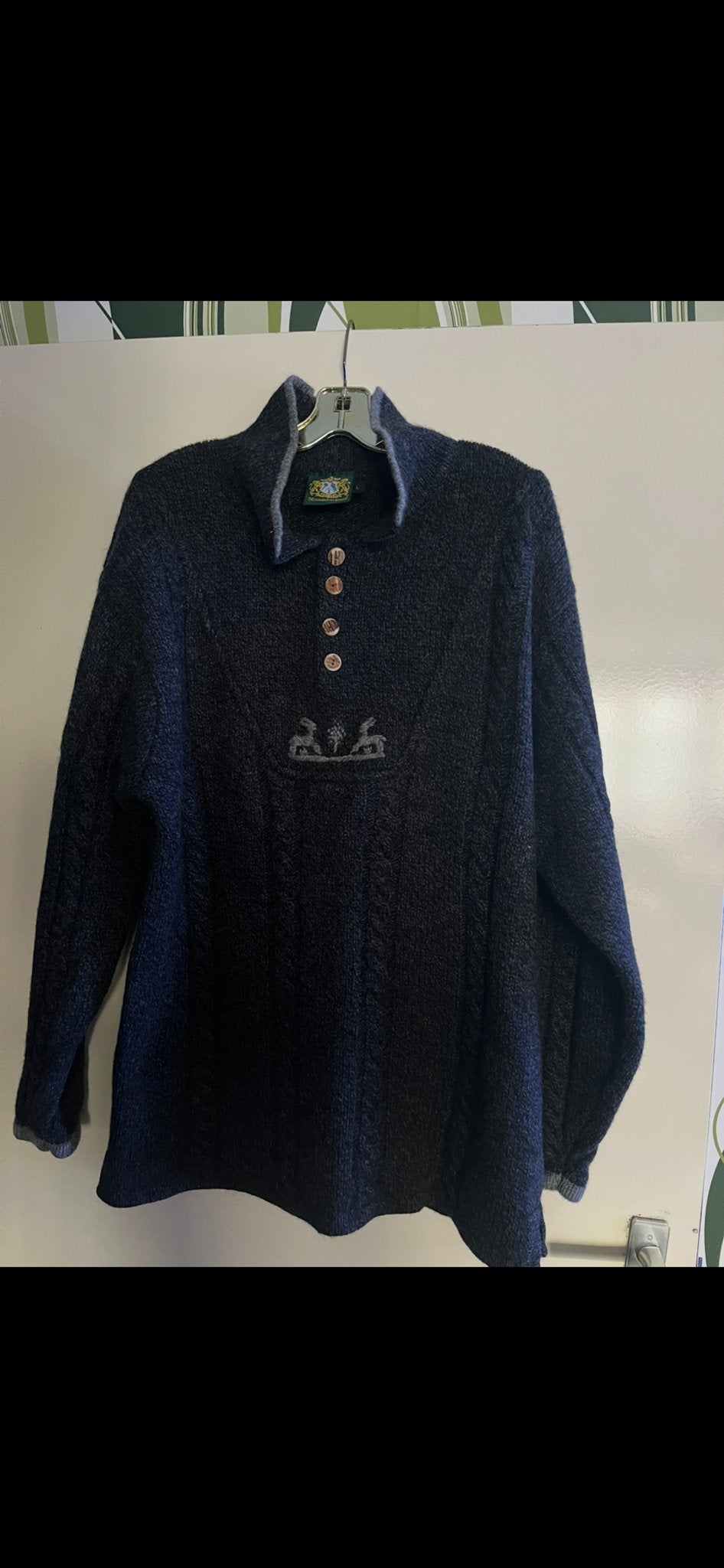 Hammerscmid wollen trui ,maat L,donkergrijs, Ophalen of Verzenden, Zo goed als nieuw, Maat 52/54 (L), Blauw