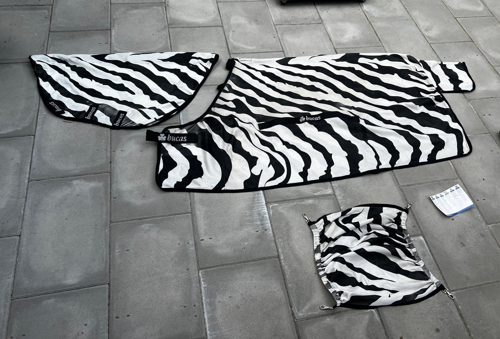 Bucas Buzz-Off Zebra deken losse hals+buikflap 206/6,9, Ophalen of Verzenden