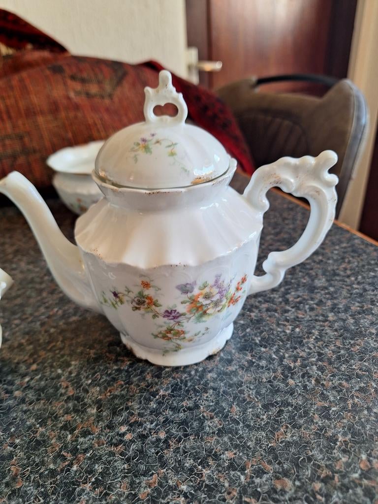 Antiek theepot service  en koffiepot enzovoort  200 jaar oud, Antiek en Kunst, Antiek | Servies los, Ophalen of Verzenden