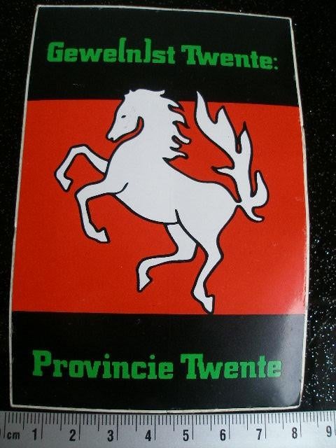 sticker embleem logo gewe(n)st provincie twente twenthe, Verzamelen, Verzenden, Zo goed als nieuw, Overige typen