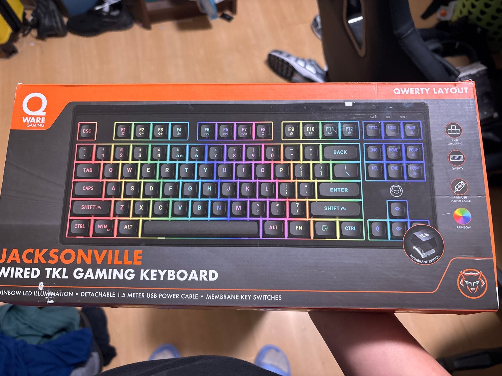 Ware Gaming Jacksonville TKL Gaming Toetsenbord QWERTY, Gaming toetsenbord, Ophalen of Verzenden, Zo goed als nieuw, Qwerty