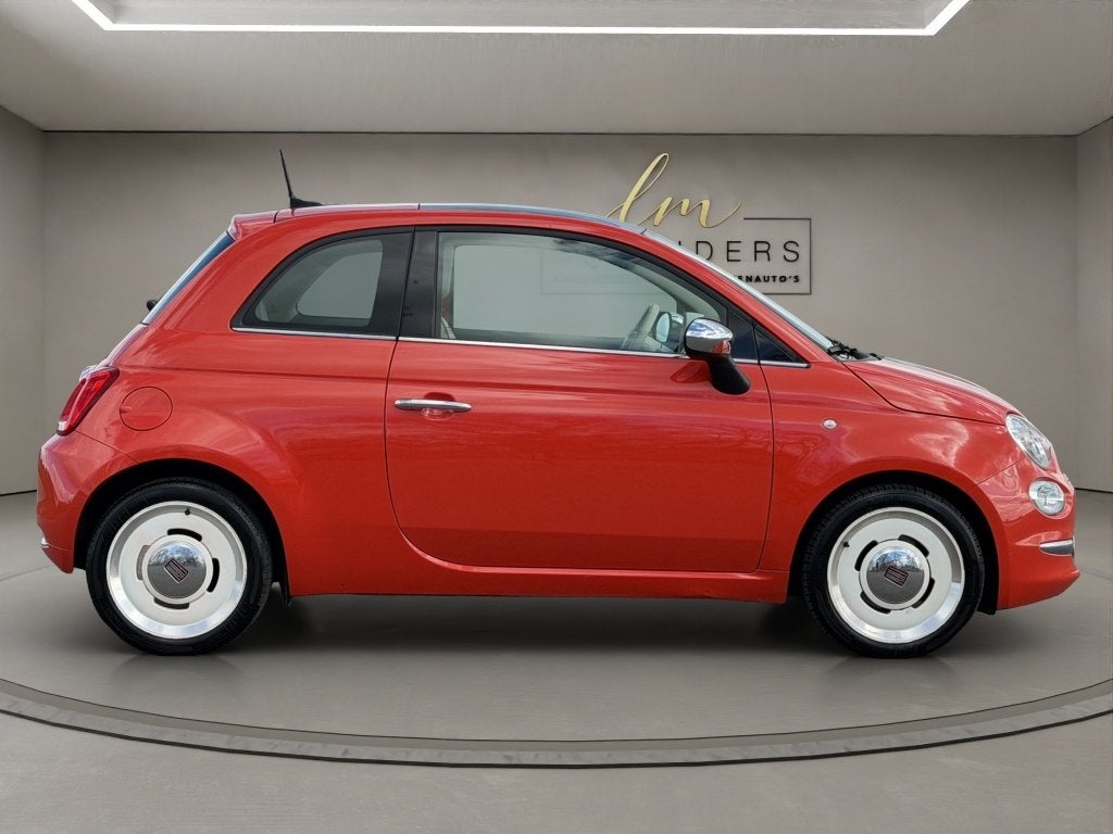 Fiat 500 0.9 TwinAir T Anniversario 2018 ORANJE | Panoramada, Auto's, Keurmerk '100% Onderhouden', Gebruikt, Euro 6, Overige kleuren