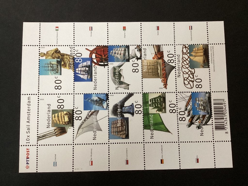 2000, Sail, 1909-1918, Postzegels en Munten, Postzegels | Nederland, Verzenden, Na 1940, Postfris