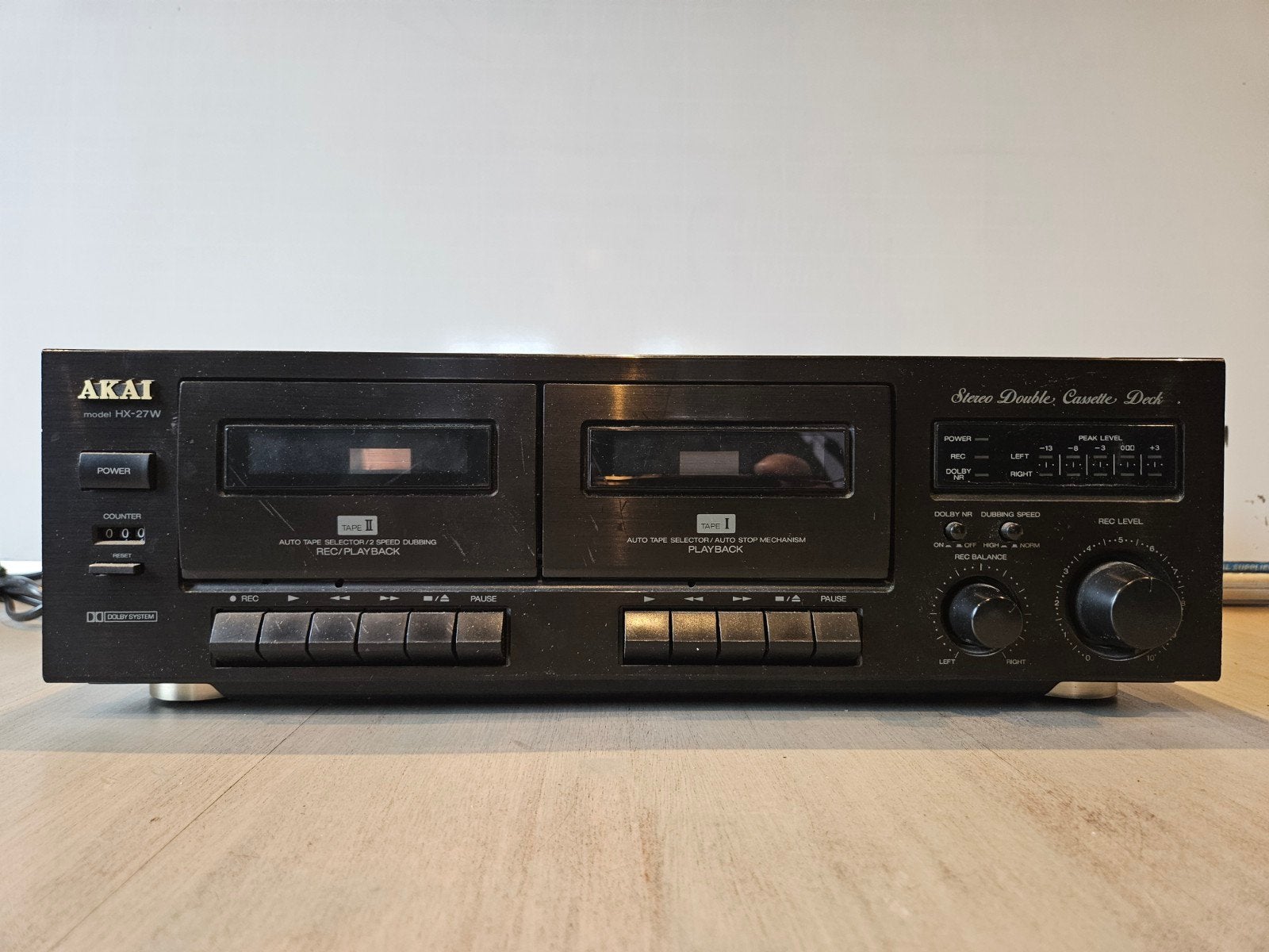 Akai HX-27W Stereo Dubbel Cassettedeck, Ophalen of Verzenden, Dubbel, Akai, High speed dubbing