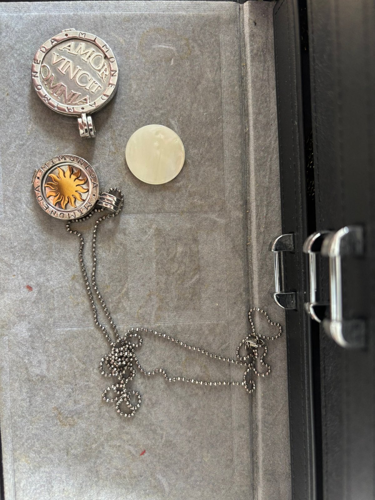 Moneda ketting met verwisselbare munten, Sieraden, Tassen en Uiterlijk, Gebruikt, Verzenden, Zilver, Overige materialen