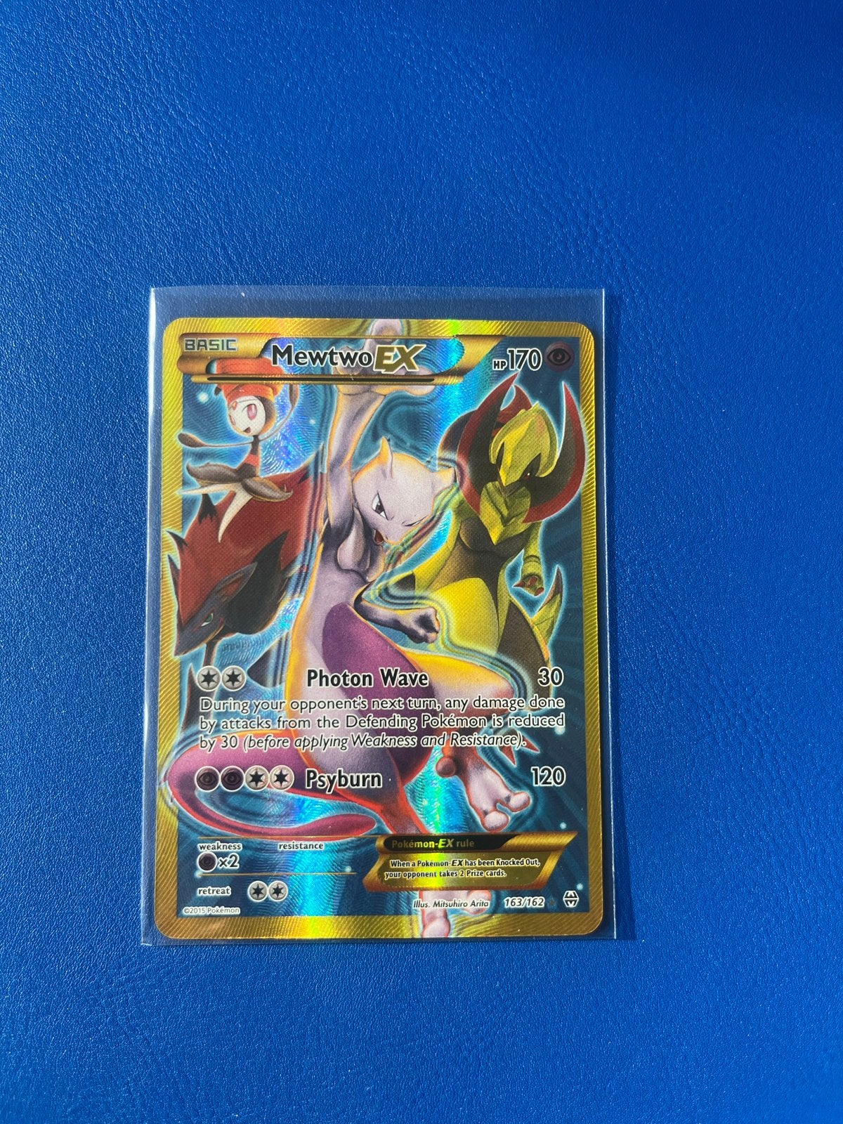 Mewtwo EX Pokémon Kaart - Full Art (XY: BREAKthrough), Ophalen of Verzenden, Zo goed als nieuw, Losse kaart, Foil