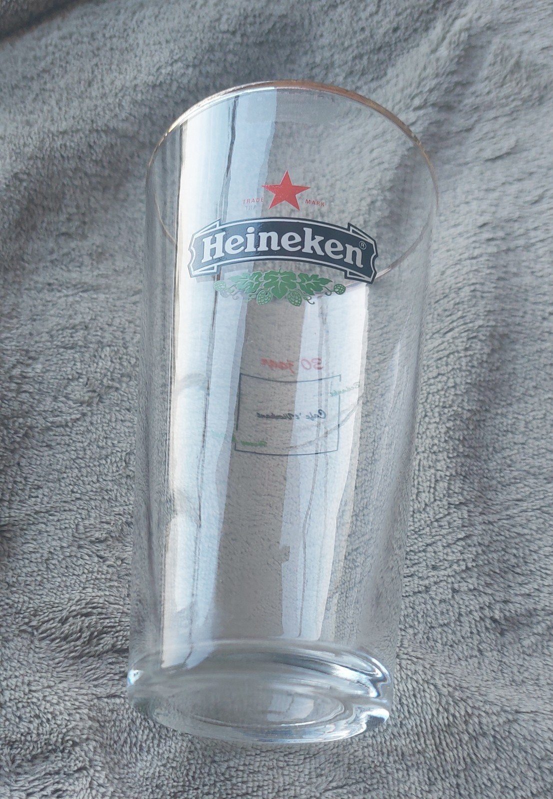 Heineken dubbeldruk Café 't Vierkant, Ophalen of Verzenden, Gebruikt, Glas of Glazen, Heineken