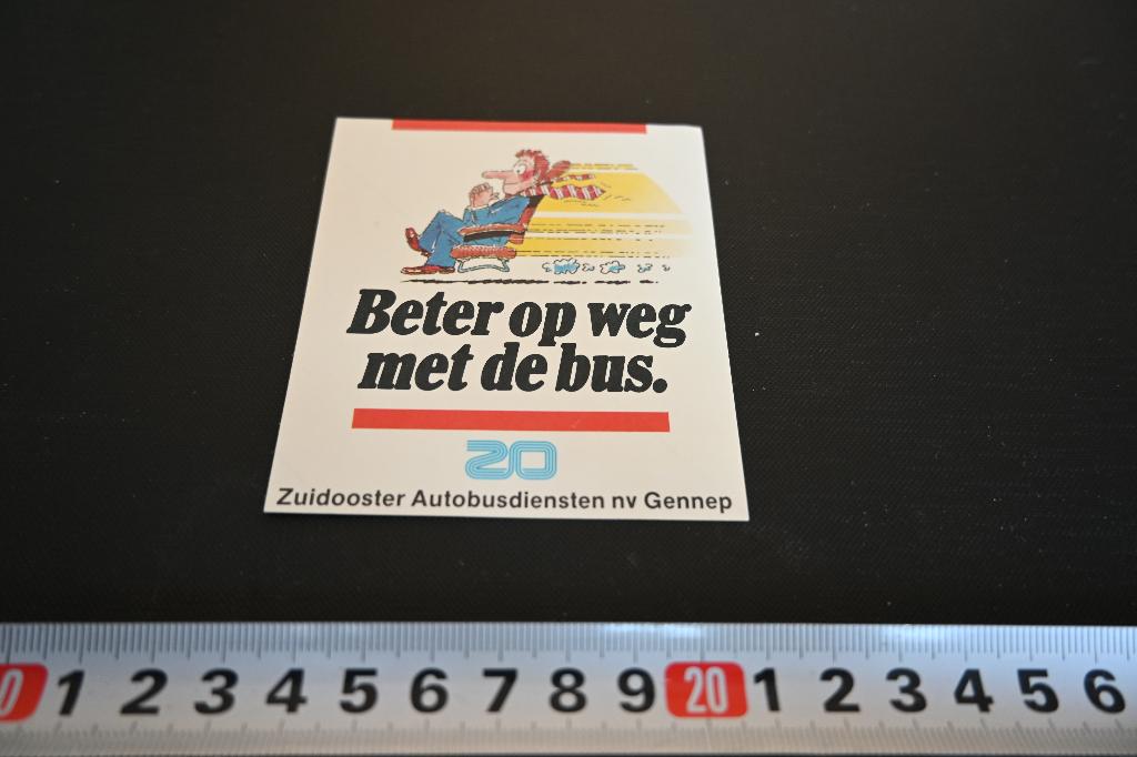 sticker Gennip Zuidooster Autobusdiensten Beter op weg Bus, Ophalen, Zo goed als nieuw